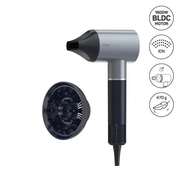Arzum AR5169 Revolution Profesyonel İyonlu Saç Kurutma Makinesi Platin Gri