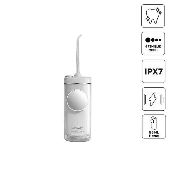 Arzum AR5300 Sensible Touch Şarjlı Ağız Duşu Beyaz
