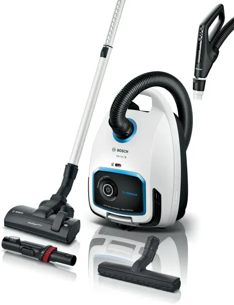 Bosch Serie 6 ProSilence BGB6SIL1 Toz Torbalı Süpürge, Beyaz