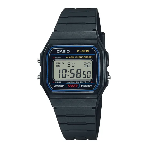 Casio F-91W-1 Dijital Kol Saati, Siyah