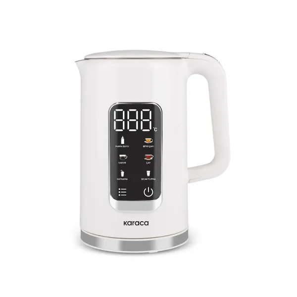 Karaca Cool Touch 2209 Çift Cidarlı Su Isıtıcısı 1,7 L, Soft Cream