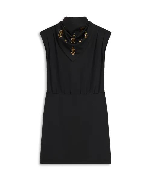 Twist Fularlı Mini Elbise
